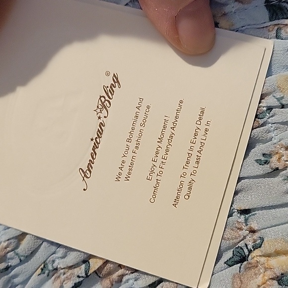 American Bling Blue Floral Lightweight Peplum Blouse 3X NWT - Picture 10 of 12